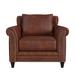 Armchair - Bradington-Young Richardson 42" Wide Armchair Leather/Genuine Leather in Brown | 34.5 H x 42 W x 41 D in | Wayfair