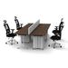 Inbox Zero Rectangular Meeting Table Wood/Metal in Brown | 30 H x 120 W x 60 D in | Wayfair 2AFB41B4B6FD414583422F68F0D9E09A