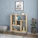 Latitude Run® Jayvianna 42.5" H x 35.4" W Geometric Bookcase Wood in Black | 42.4 H x 35.4 W x 9.8 D in | Wayfair AB772E592B8E4C2B9D854449F9E4B1AA