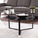 Orren Ellis 3 Legs Coffee Table Wood/Faux Marble/Metal in Black/Brown | 20.25 H x 43 W x 33 D in | Wayfair DE2C6E4BDEE24B52AA88431439F99DF8