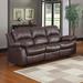 Red Barrel Studio® Villante 81" Faux Leather Pillow Top Arm Reclining Sofa Faux Leather in Brown | 40 H x 81 W x 36 D in | Wayfair