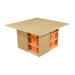 Wood Designs Cubby Table w/ (12) Trays Wood in Orange | 20 H x 36 W x 36 D in | Wayfair 85009OR