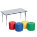 Factory Direct Partners T-Mold Adjustable Height Rectangular Activity Table & Chair Set Laminate/Metal | 30 H in | Wayfair 12319-234