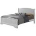 Glory Furniture Louis PhillipePanel Bed Wood & /Upholstered/Faux leather in White | 44 H x 81 W x 89 D in | Wayfair G3190C-KB2