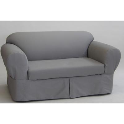 Twill 2-Pc. Slipcover by Classic Slip Covers, Inc. by Classic Slipcovers in Gray (Size LOVESEAT)