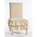 2-Tier Ruffled Dining Chair Slipcover by Classic Slipcovers in Khaki (Size DINING CHR)