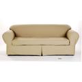 Twill 2-Pc. Slipcover by Classic Slip Covers, Inc. by Classic Slipcovers in Khaki (Size LOVESEAT)