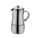 Café Stål MEC-06S Elements Espresso Kaffeekocher aus 18/10 Edelstahl – Satiniert mit Klappdeckel, für 6 Mokkatassen geeignet, Steel
