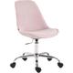 CLP - Chaise de bureau Toulouse en velours rose