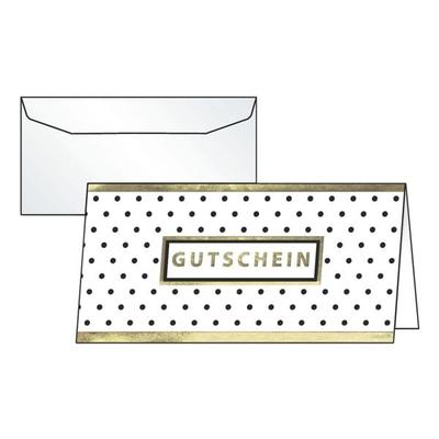 Sigel 10er-Pack Gutscheinkarte »Golden Glimmer«, 21x10.5 cm Image
