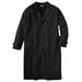 Men's Big & Tall Wool-Blend Long Overcoat by KingSize in Black (Size 4XL)