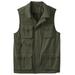 Men's Big & Tall 9 Pocket Twill Utility Vest by Boulder Creek in Olive (Size 6XL)