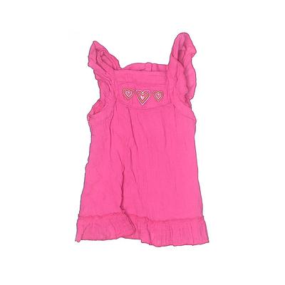 Kidgets Sleeveless Blouse: Pink Solid Tops - Size 24 Month