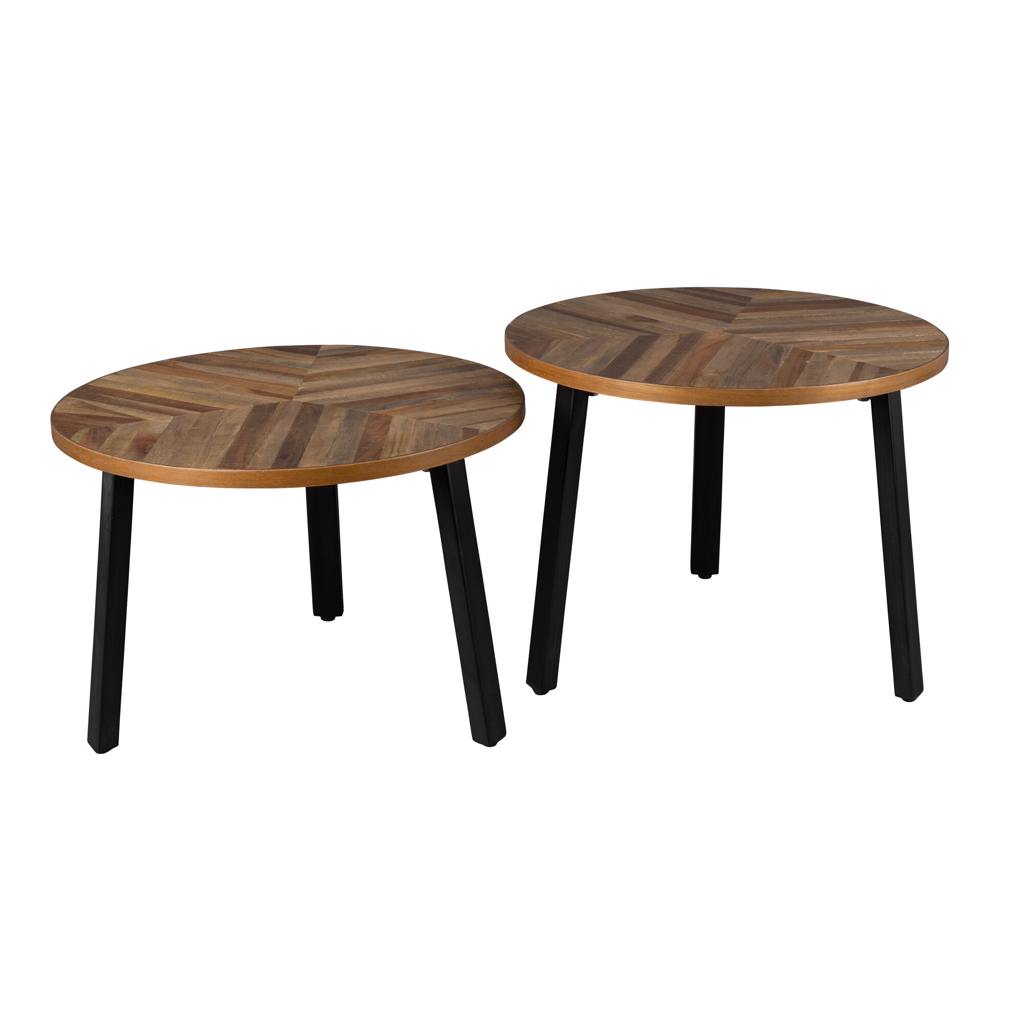 Dutchbone »Mundu« Beistelltisch 2er-Set Teakholz