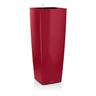 Vaso da interno e esterno cubico Premium Alto 40 cm - Rosso Scarlatto Lucido - Rosso Scarlatto