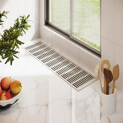 Ms Beschläge - Aluminium Lüftungsgitter 150mm x 200mm Stegblech Lüftung Heizungsdeckel Weiß ral 9010