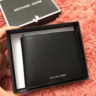 Michael Kors Bags | $98 Mk Michael Kors Leather Slim Bifold Wallet | Color: Black | Size: Os
