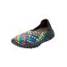 Extra Wide Width Women's CV Sport Ria Slip On Sneaker by Comfortview in Black Multi (Size 7 WW)