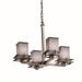 Justice Design Group Textile 25 Inch 4 Light Chandelier - FAB-8100-15-GRAY-NCKL