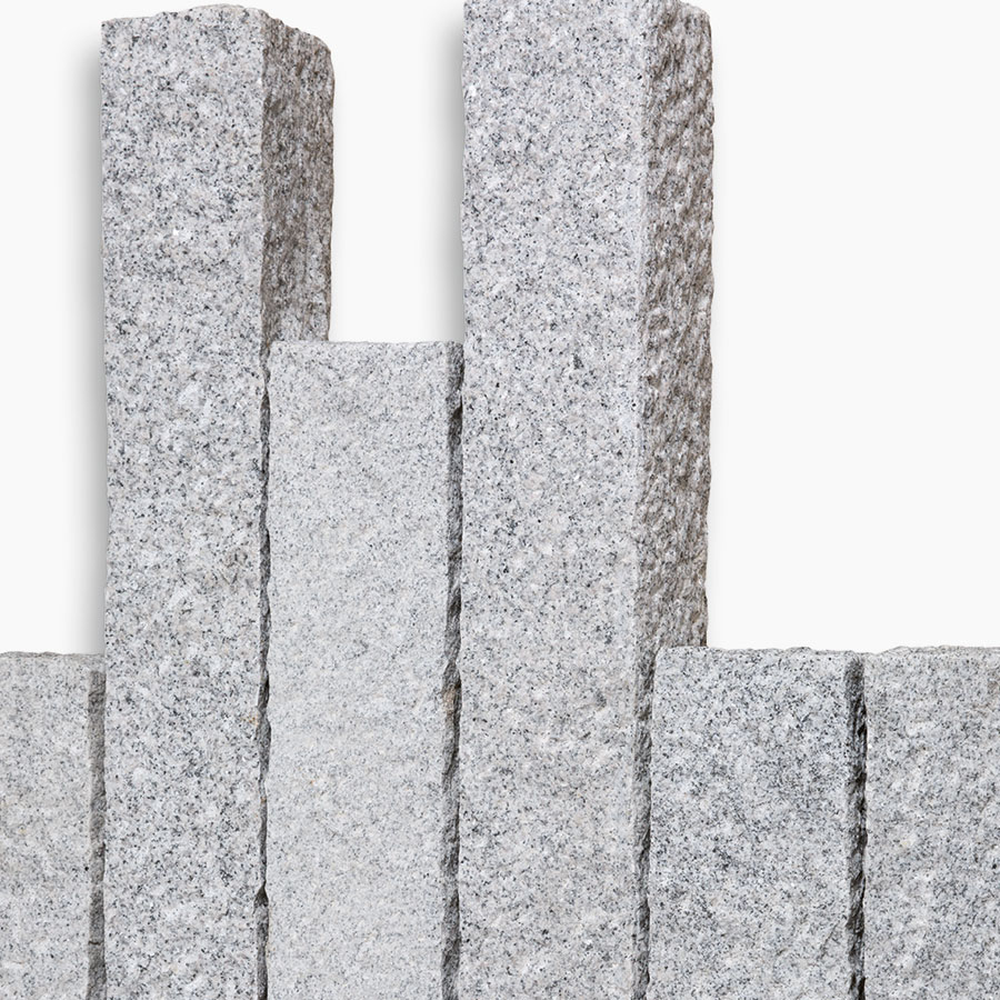 Seltra Natursteine Palisaden BRAVO RUSTIQUE Granit edelgrau Herkunft China, 12x12 cm, 75 cm Image