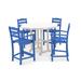 POLYWOOD® La Casa Café 5-Piece Round Farmhouse Counter Set Plastic in White/Blue | Outdoor Furniture | Wayfair PWS143-1-10318