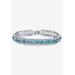 Women's Silver Tone Tennis Bracelet Simulated Birthstones and Crystal, 7" by PalmBeach Jewelry in March