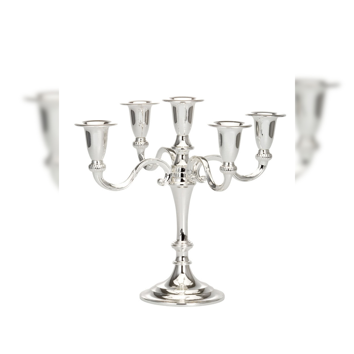 Kerzenleuchter versilbert, 5-lichtig, H 25,5 cm Image