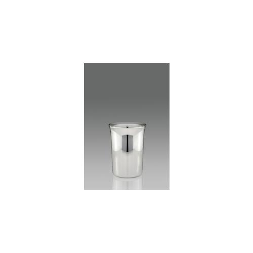 Vase und Übertopf/Eiseimer Silberglas H 20,0 cm D 14,5 cm