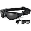 Wiley X SG-1-Asian Fit Tactical Goggles Matte Black Frame/Smoke Gray, Clear Lens SKU - 371618