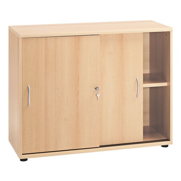 Möbelpartner Schiebetürenschrank 2 OH braun, 100x76x39.5 cm