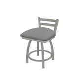 Holland Bar Stool Jackie 18" Tall Metal Vanity Stool Faux Leather/Upholstered/Leather/Metal in Gray/Black/Brown | 31 H x 17 W x 17 D in | Wayfair