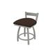 Holland Bar Stool Catalina 18" Low Back Vanity Stool Faux Leather/Upholstered/Leather in Gray/Black/Brown | 28 H x 17 W x 17 D in | Wayfair