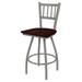 Holland Bar Stool Contessa Swivel Solid Wood Counter, Bar & Extra Tall Stool Wood/Metal in Gray/Indigo | 16 D in | Wayfair 81036ANDCOak