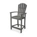 POLYWOOD® Palm Coast Counter Outdoor Chair Plastic in Gray | 46.75 H x 24.75 W x 24 D in | Wayfair HND201GY