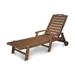 Trex Outdoor Yacht Club Wheeled Chaise Plastic in Brown | 16.75 H x 27 W x 78.5 D in | Wayfair TXW2280TH