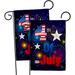 Breeze Decor Fireworks July 4th Impressions Decorative 2-Sided 19 x 13 in. Garden Flag, Polyester in Blue/Black | 18.5 H x 13 W in | Wayfair