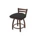 Holland Bar Stool Jackie 18" Tall Metal Vanity Stool Faux Leather/Upholstered/Leather/Metal in Brown | 31 H x 17 W x 17 D in | Wayfair 41118BZ008