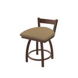 Holland Bar Stool Catalina 18" Low Back Vanity Stool Faux Leather/Upholstered/Leather in Black/Brown | 28 H x 17 W x 17 D in | Wayfair 82118BZ013
