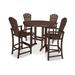 POLYWOOD® Palm Coast 5-Piece Round Bar Set Plastic | 52.75 H x 114 W x 114 D in | Outdoor Furniture | Wayfair PWS308-1-MA