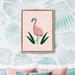 Bayou Breeze 'Flamingo Watermelon 2' by Kendra Dandy- Floater Frame Graphic Art Print on Canvas in Green/Pink | 24 H x 18 W x 1.63 D in | Wayfair