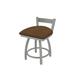 Holland Bar Stool Catalina 18" Low Back Vanity Stool Faux Leather/Upholstered/Leather in Gray/Black/Brown | 28 H x 17 W x 17 D in | Wayfair