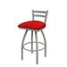 Holland Bar Stool 411 Jackie Low Back Swivel Bar & Counter Stool Plastic in Red/Gray | 34 H x 18 W x 18 D in | Wayfair 41125AN011