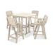 POLYWOOD® Nautical 5-Piece Bar Set Plastic in Brown | 39 H x 21 W x 21 D in | Outdoor Furniture | Wayfair PWS144-1-SA