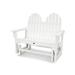 Trex Outdoor Cape Cod 48" Adirondack Glider Plastic/Resin in Gray/White/Indigo | 42 H x 48.25 W x 28 D in | Wayfair TXADGLCW