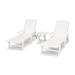 Trex Outdoor Yacht Club 3-Piece Chaise Set Plastic in White | 16.75 H x 79 W x 74 D in | Wayfair TXS110-1-CW