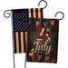 Breeze Decor 4Th of July Impressions Decorative 2-Sided 19 x 13 in. Garden Flag in Black | 18.5 H x 13 W in | Wayfair