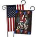 Breeze Decor 4Th of July Impressions Decorative 2-Sided 19 x 13 in. Garden Flag in Black | 18.5 H x 13 W in | Wayfair