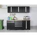 NewAge Products Pro Series 12 Piece Garage Storage Cabinet Set, Stainless Steel in Black | 84.75 H x 156 W x 24 D in | Wayfair 64107