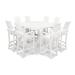 POLYWOOD® Modern Adirondack 9-Piece Farmhouse Trestle Bar Set Plastic in White | Outdoor Furniture | Wayfair PWS313-1-WH