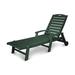 Trex Outdoor Yacht Club Wheeled Chaise Plastic in Green | 16.75 H x 27 W x 78.5 D in | Wayfair TXW2280RC